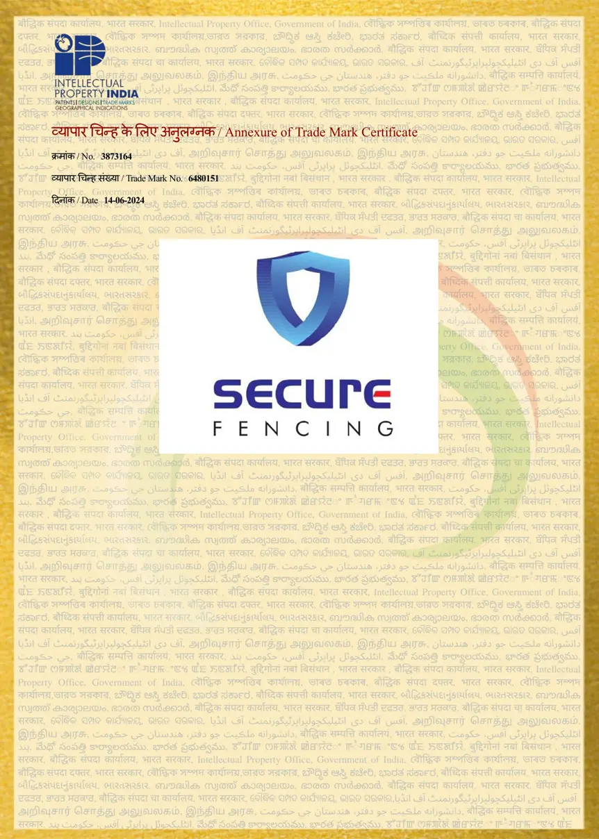 Secure Fencing Certificate